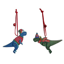 Load image into Gallery viewer, Ornament, Xmas T-Rex, ,2 Assorted