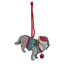 Load image into Gallery viewer, Ornament, Wood, Xmas Cats, 3 Assorted