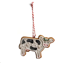 Load image into Gallery viewer, Ornament, Cow Gingerbread, 2 Assorted
