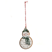 Load image into Gallery viewer, Ornament, Snowmen Gingerbread, 2 Assorted