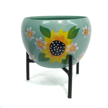 Load image into Gallery viewer, Pot w/Stand, Sunflowers, 3 Assorted