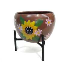 Load image into Gallery viewer, Pot w/Stand, Sunflowers, 3 Assorted
