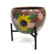 Load image into Gallery viewer, Pot w/Stand, Sunflowers, 3 Assorted