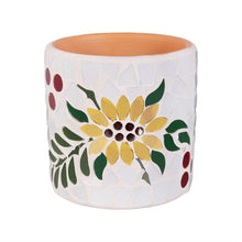Load image into Gallery viewer, Pot, 4in, Sunflower Mosaic, 3 Assorted