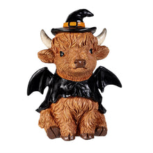 Load image into Gallery viewer, Resin Decor, Halloween Highland Cow, 2 Assorted