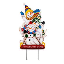 Load image into Gallery viewer, Garden Stake, 24in, Festive Friends, 3 Assorted