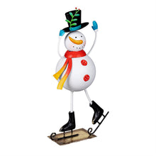 Load image into Gallery viewer, Decor Statue, Metal, Xmas Snowman, 20"H, Assorted