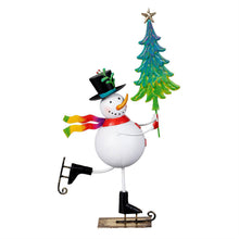 Load image into Gallery viewer, Decor Statue, Metal, Xmas Snowman, 20"H, Assorted