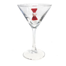 Load image into Gallery viewer, Martini Glass, Hand-Blown Holiday, Figure Inside