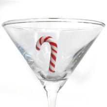 Load image into Gallery viewer, Martini Glass, Hand-Blown Holiday, Figure Inside