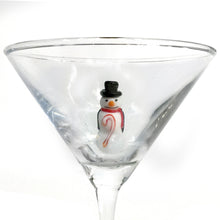 Load image into Gallery viewer, Martini Glass, Hand-Blown Holiday, Figure Inside