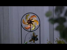 Load and play video in Gallery viewer, Solar Fiber Optic Bee Trellis with Spinner