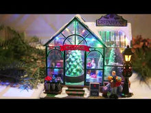 Load and play video in Gallery viewer, LED Christmas Greenhouse Table Decor, 8in