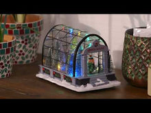 Load and play video in Gallery viewer, LED Christmas Greenhouse w/Music, 8.75in