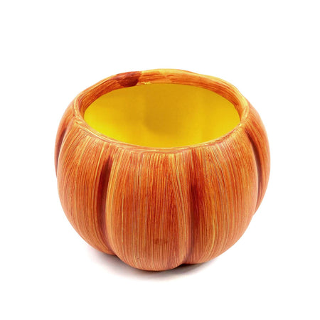 Pot, 4in, Ceramic, Dolomite, Orange Pumpkin
