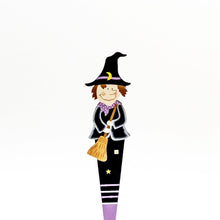 Load image into Gallery viewer, Plant Pick, Halloween, Wooden Wide, 2.5in - Floral Acres Greenhouse & Garden Centre