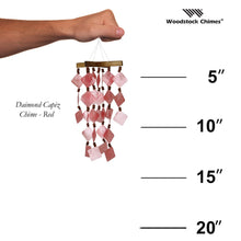 Load image into Gallery viewer, Capiz Diamond Wind Chime, 6.5in x 14in - Floral Acres Greenhouse & Garden Centre