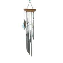 Load image into Gallery viewer, Mystic Spiral Wind Chime, Turquoise, 22in - Floral Acres Greenhouse & Garden Centre