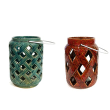 Load image into Gallery viewer, Lantern, Ceramic, Geometric, Ast. Colour