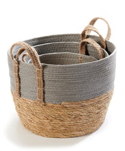 Load image into Gallery viewer, Maize & Cattail Storage Basket, Grey, Medium - Floral Acres Greenhouse & Garden Centre
