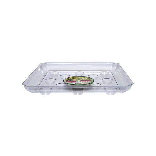 Saucer, 12in, Plastic, Square Carpet Saver, Footed - Floral Acres Greenhouse & Garden Centre