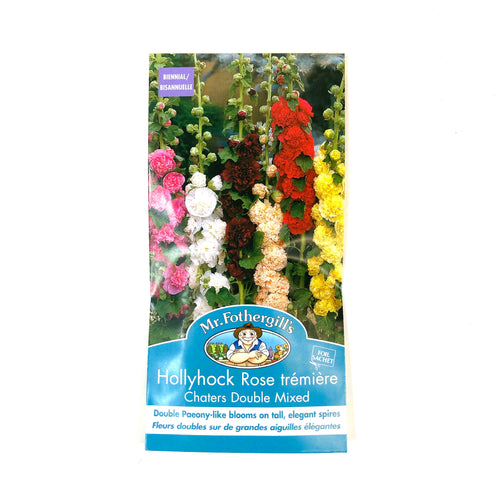 Hollyhock - Chaters Double Seeds, Mr Fothergill's - Floral Acres Greenhouse & Garden Centre