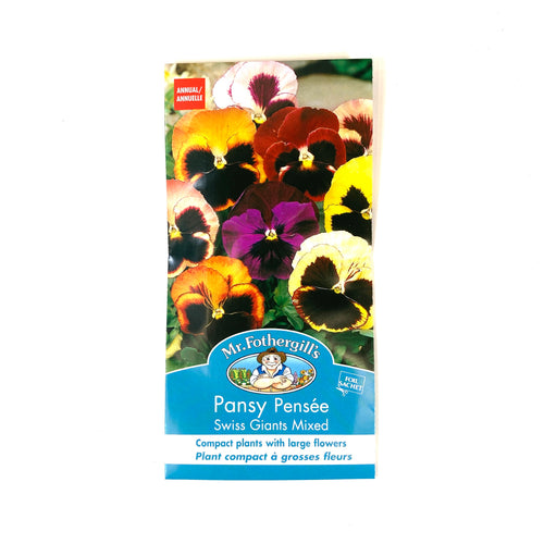 Pansy - Swiss Giants Mix Seeds, Mr Fothergill's - Floral Acres Greenhouse & Garden Centre