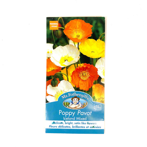 Poppy - Iceland Mix Seeds, Mr Fothergill's - Floral Acres Greenhouse & Garden Centre