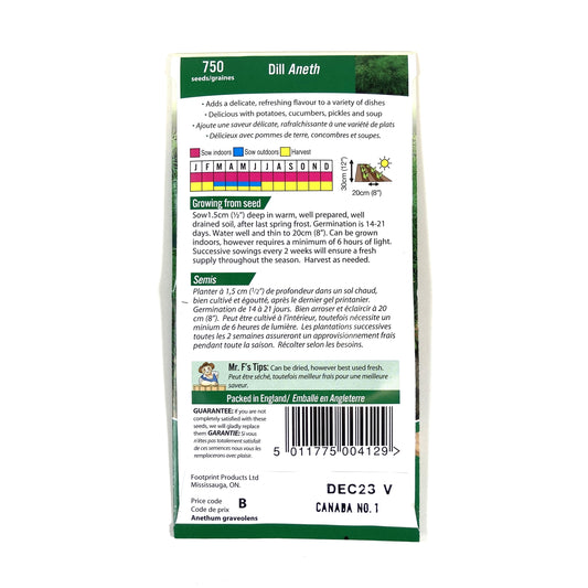 Dill Seeds, Mr Fothergill's - Floral Acres Greenhouse & Garden Centre