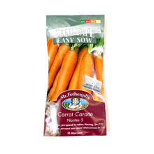 Load image into Gallery viewer, Carrot - Nantes 5 Seed Tape, Mr Fothergill's - Floral Acres Greenhouse & Garden Centre