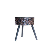 Load image into Gallery viewer, Planter, Metal, Antiqued Copper Tile w/ Legs, SM - Floral Acres Greenhouse & Garden Centre