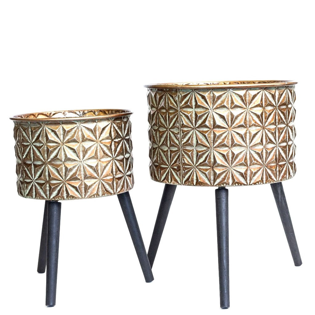 Planter, Metal, Bronze Tile with Legs, Small – Floral Acres Greenhouse