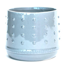 Load image into Gallery viewer, Pot, 4in, Ceramic, Dolomite, Raised Dotted, Grey - Floral Acres Greenhouse &amp; Garden Centre
