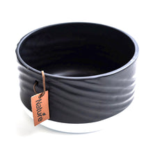 Load image into Gallery viewer, Pot, 6in, Ceramic, Wave Bwl, Nature Tag, Black - Floral Acres Greenhouse & Garden Centre