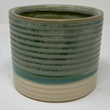 Load image into Gallery viewer, Pot, 4in, Ceramic, Reactive Glazed Rippled, Green - Floral Acres Greenhouse & Garden Centre