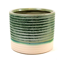 Load image into Gallery viewer, Pot, 4in, Ceramic, Reactive Glazed Rippled, Green