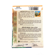 Load image into Gallery viewer, Cantaloupe - Heart of Gold Seeds, Aimers Organic - Floral Acres Greenhouse & Garden Centre