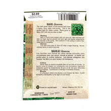 Load image into Gallery viewer, Basil - Genovese Seeds, Aimers Organic - Floral Acres Greenhouse & Garden Centre