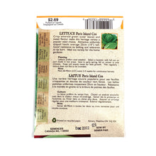 Load image into Gallery viewer, Lettuce - Paris Island Cos Seeds, Aimers Organic - Floral Acres Greenhouse & Garden Centre