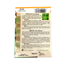 Load image into Gallery viewer, Lettuce - Tom Thumb Seeds, Aimers Organic - Floral Acres Greenhouse & Garden Centre