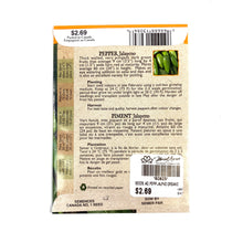 Load image into Gallery viewer, Pepper - Jalapeno Seeds, Aimers Organic - Floral Acres Greenhouse & Garden Centre
