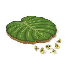 Load image into Gallery viewer, Monstera Leaf & Beetle Corkboard/Push Pin Set - Floral Acres Greenhouse & Garden Centre