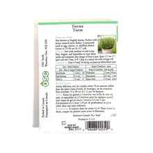 Load image into Gallery viewer, Thyme - Common/English Seeds, OSC