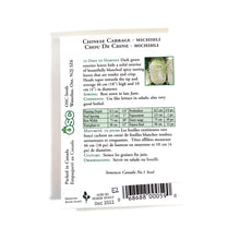 Load image into Gallery viewer, Cabbage - Michihli Chinese Seeds, OSC
