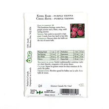 Load image into Gallery viewer, Kohlrabi - Purple Vienna Seeds, OSC - Floral Acres Greenhouse & Garden Centre