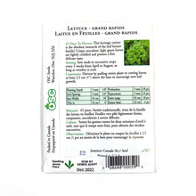 Load image into Gallery viewer, Lettuce - Grand Rapids Seeds, OSC