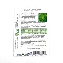 Load image into Gallery viewer, Lettuce - Salad Bowl Seeds, OSC - Floral Acres Greenhouse & Garden Centre