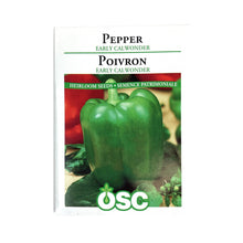 Load image into Gallery viewer, Pepper - Early California Wonder Seeds, OSC