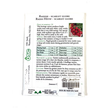 Load image into Gallery viewer, Radish - Scarlet Globe Seeds, OSC