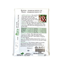 Load image into Gallery viewer, Radish - Sparkler White Tipped Seeds, OSC